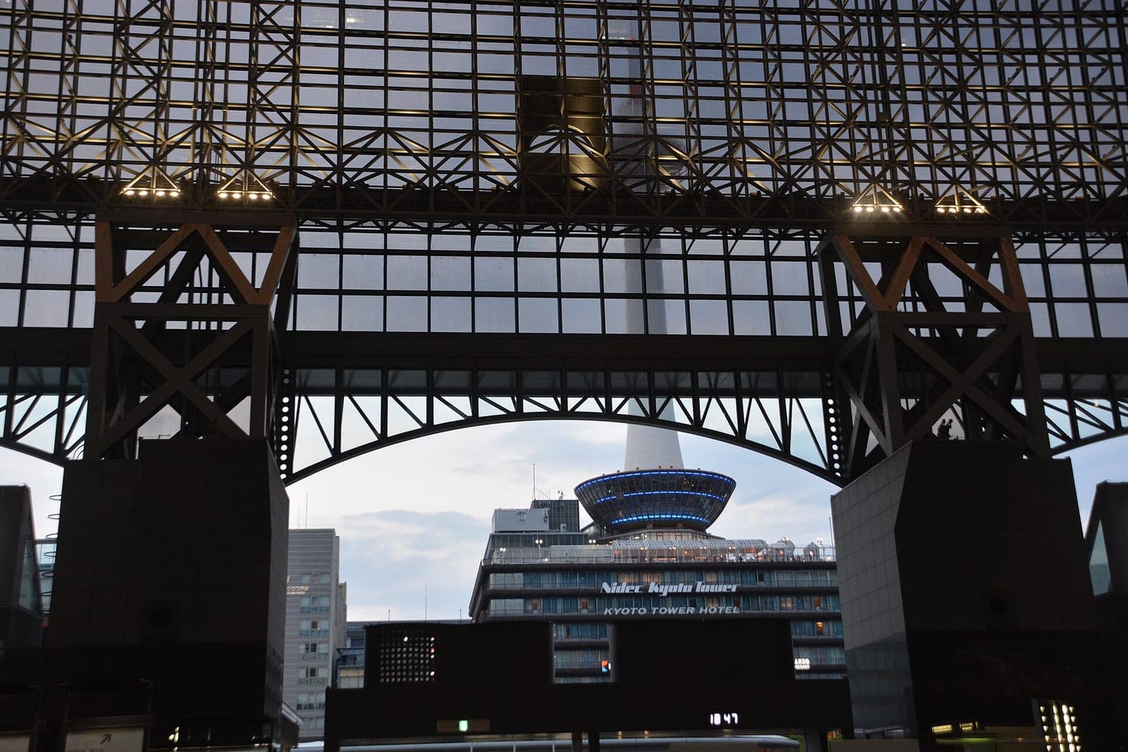Kyoto Station with Kyoto Tower beyond