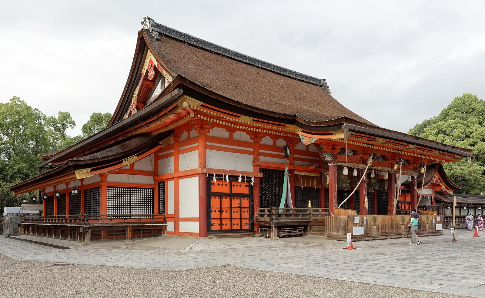 Main sanctuary at Yasaka Shrine