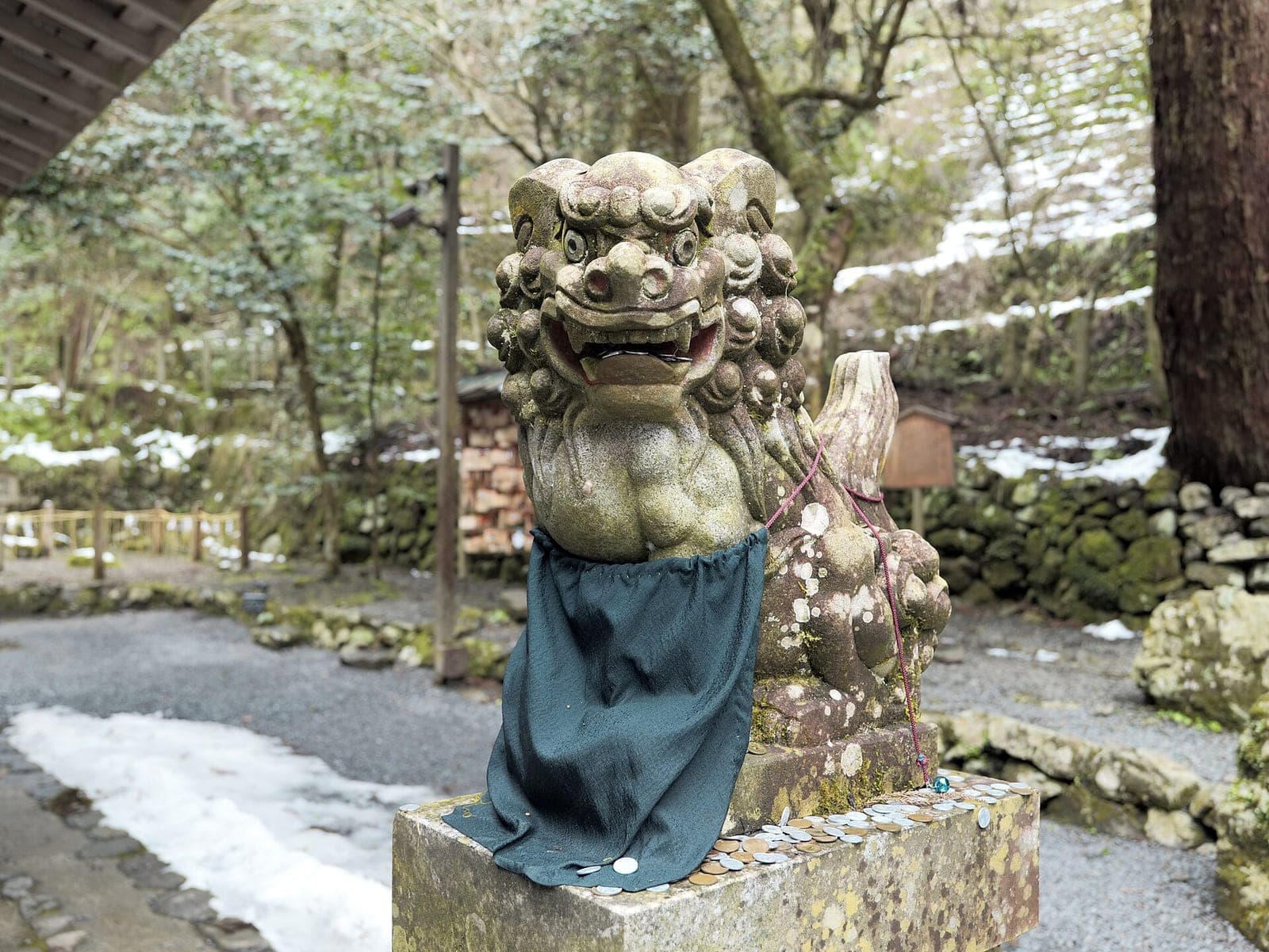The forested inner grounds of Kifune Shrine